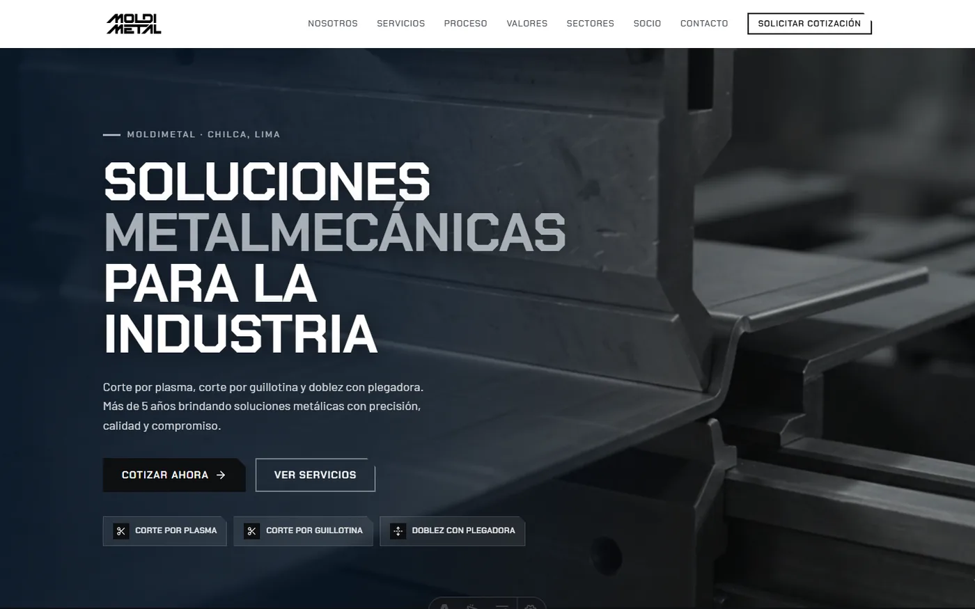 Inicio de moldimetal.com.pe